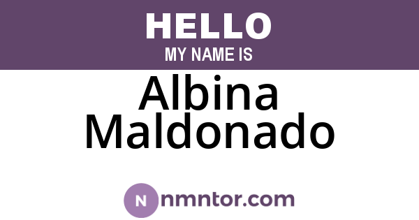 Albina Maldonado
