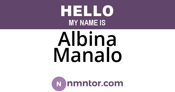 Albina Manalo
