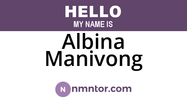 Albina Manivong