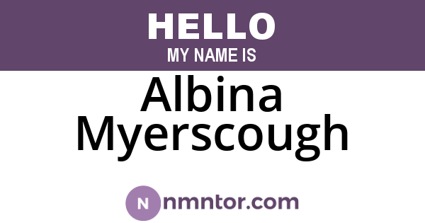 Albina Myerscough