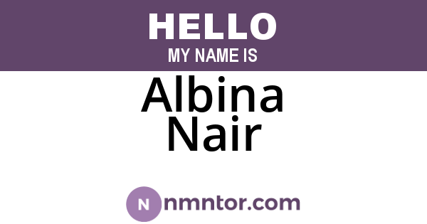 Albina Nair
