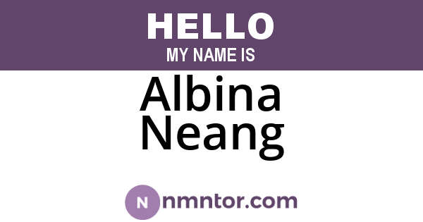 Albina Neang