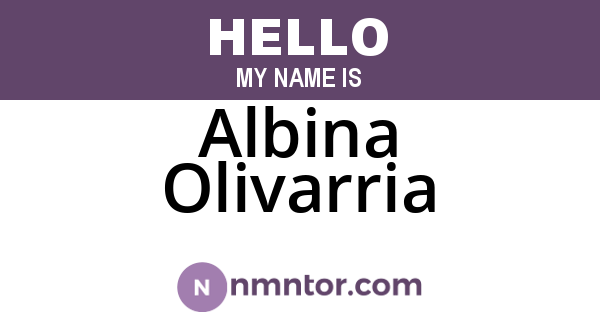 Albina Olivarria