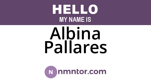 Albina Pallares