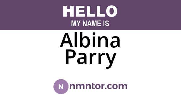 Albina Parry