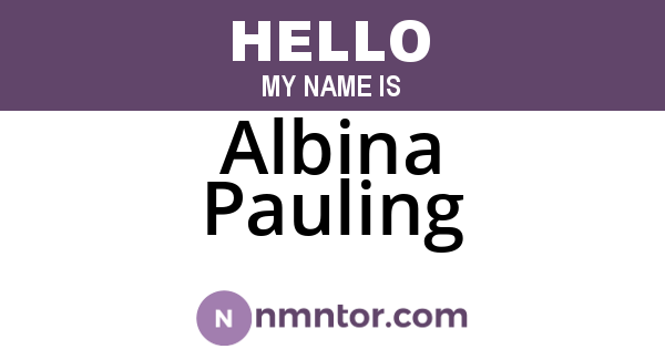 Albina Pauling