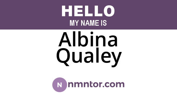 Albina Qualey