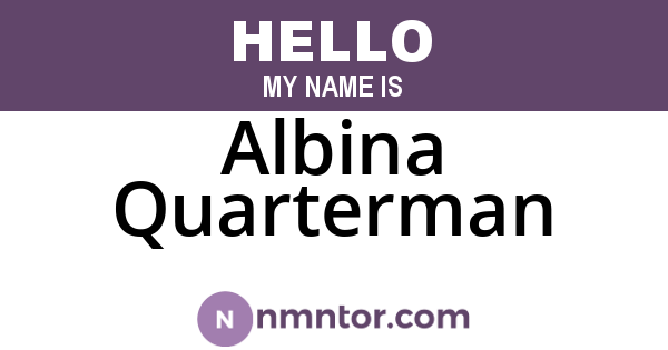 Albina Quarterman