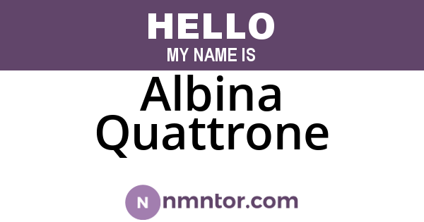 Albina Quattrone