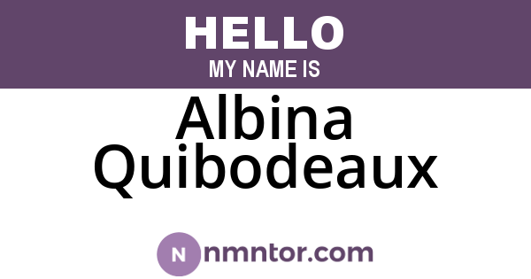 Albina Quibodeaux