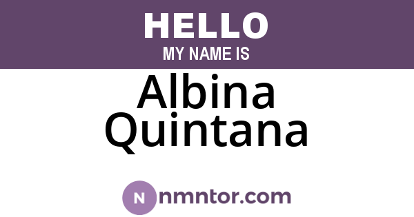 Albina Quintana