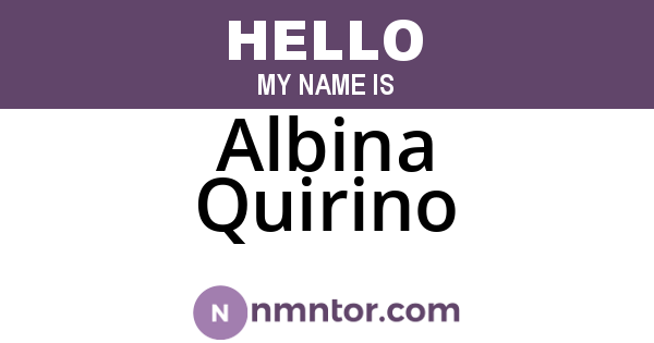 Albina Quirino