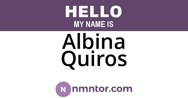 Albina Quiros