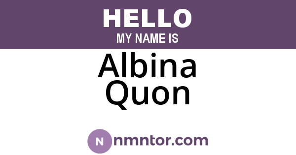 Albina Quon