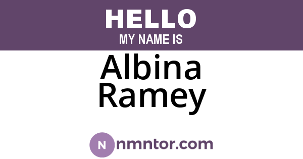 Albina Ramey