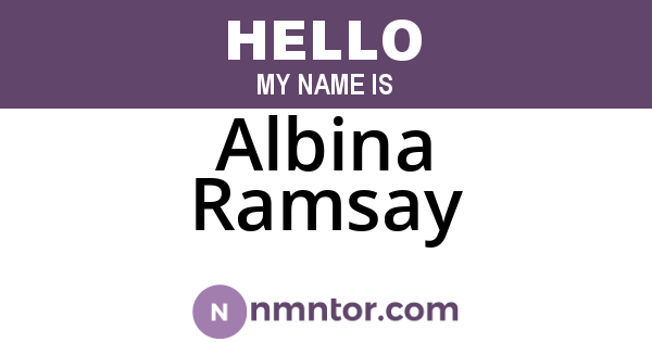 Albina Ramsay
