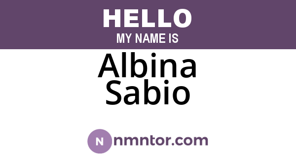 Albina Sabio