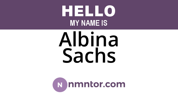 Albina Sachs