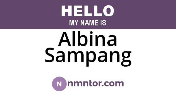 Albina Sampang