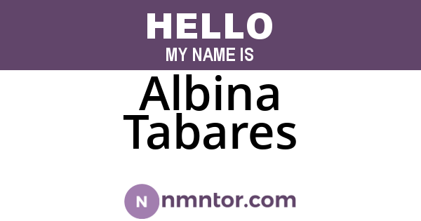 Albina Tabares