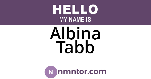 Albina Tabb