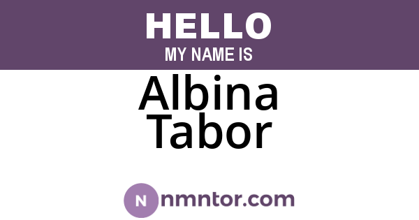 Albina Tabor