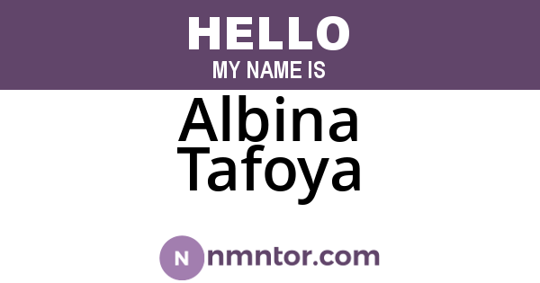 Albina Tafoya