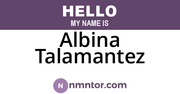 Albina Talamantez