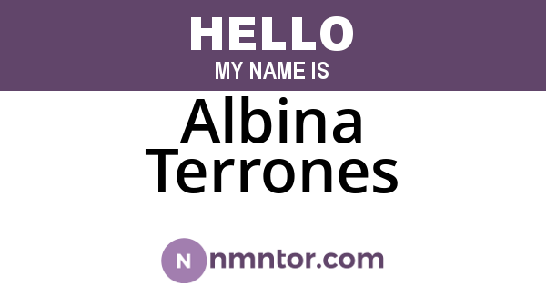 Albina Terrones