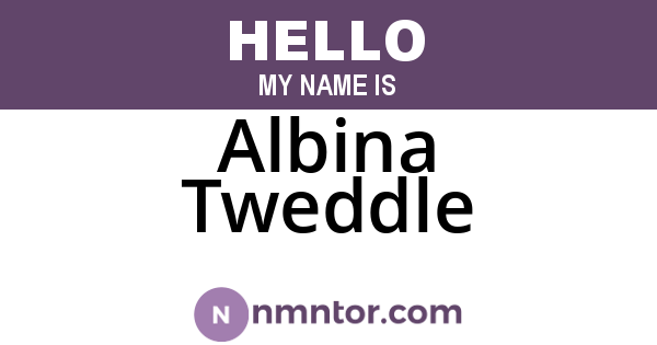 Albina Tweddle