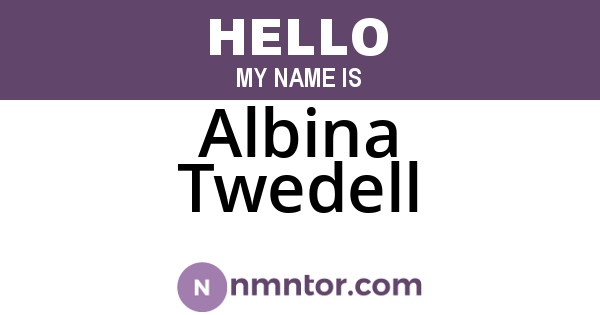 Albina Twedell