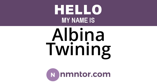 Albina Twining