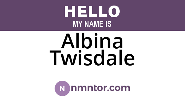 Albina Twisdale