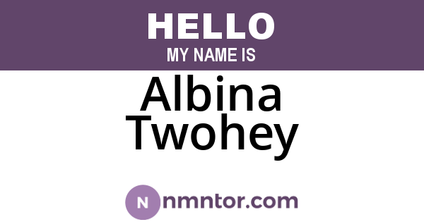 Albina Twohey