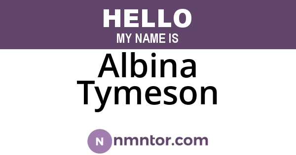 Albina Tymeson