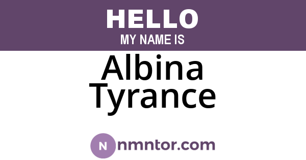Albina Tyrance