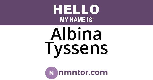 Albina Tyssens