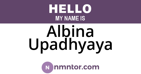 Albina Upadhyaya