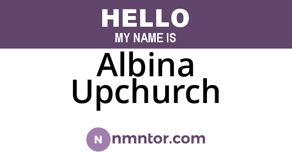 Albina Upchurch