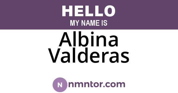 Albina Valderas
