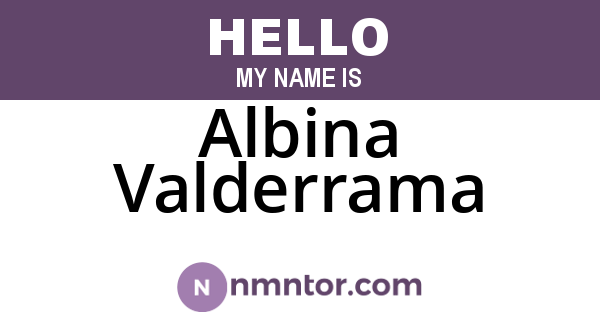 Albina Valderrama