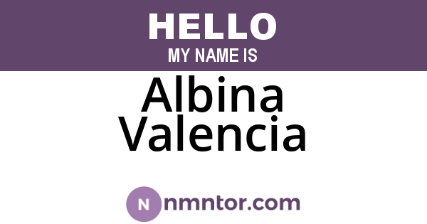Albina Valencia