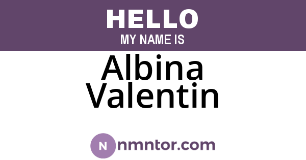Albina Valentin