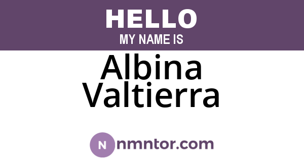 Albina Valtierra