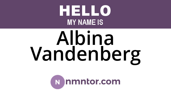 Albina Vandenberg