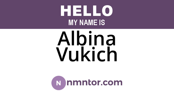 Albina Vukich