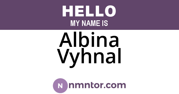Albina Vyhnal