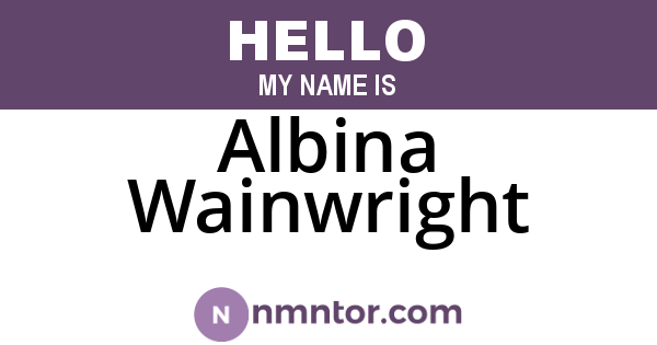 Albina Wainwright