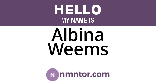 Albina Weems