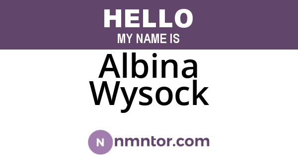 Albina Wysock